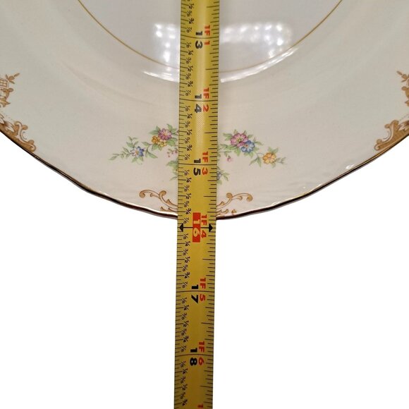 Homer Laughlin Eggshell Nautilus Large Floral Porcelain Platter 16 inch long - Picture 6 of 15